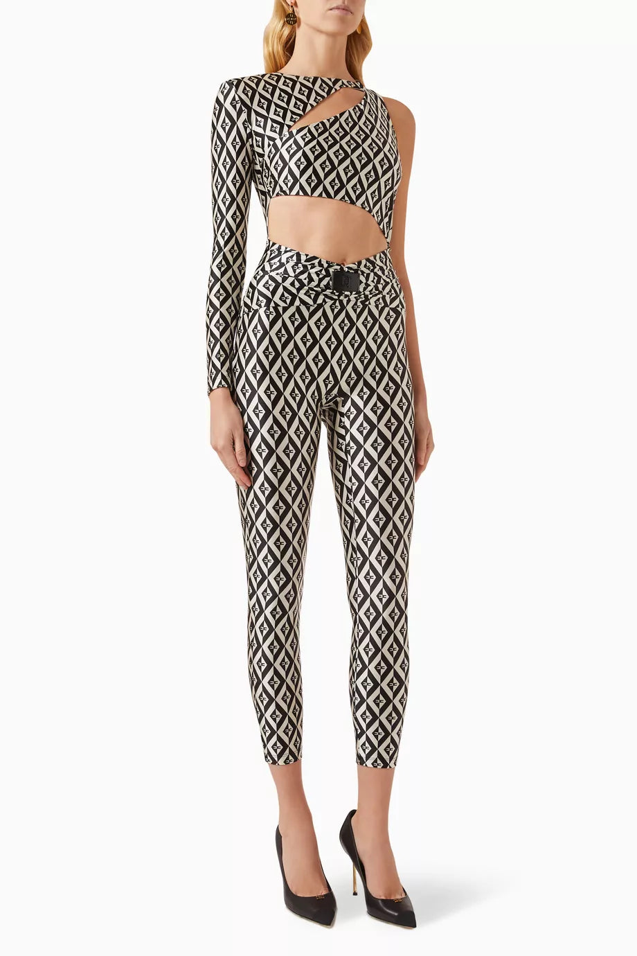 Cut-out Jumpsuit in Lycra