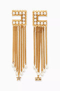 EF Chain Tassel Earrings