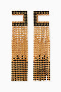 EF Chain Tassel Earrings