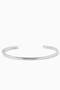 Engraved Logo Slim Bracelet in Sterling Silver