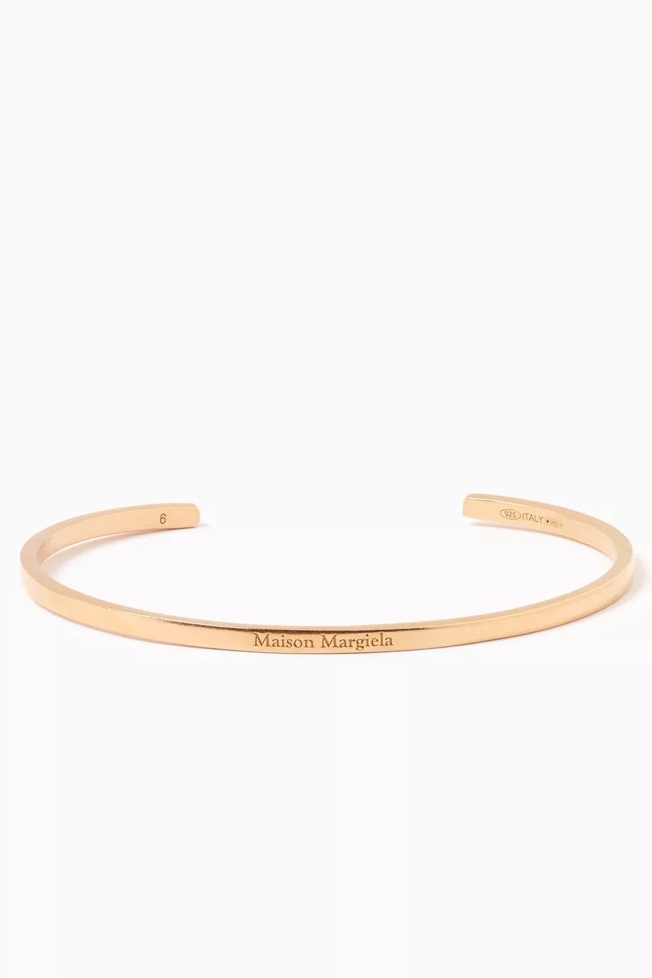 Engraved Logo Slim Bracelet in Sterling Silver