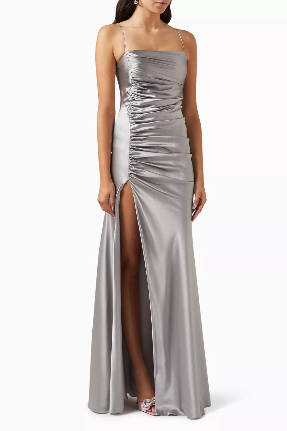Draped Maxi Dress in Silk