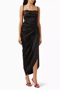 La Saudade Longue Brodee Dress in Viscose