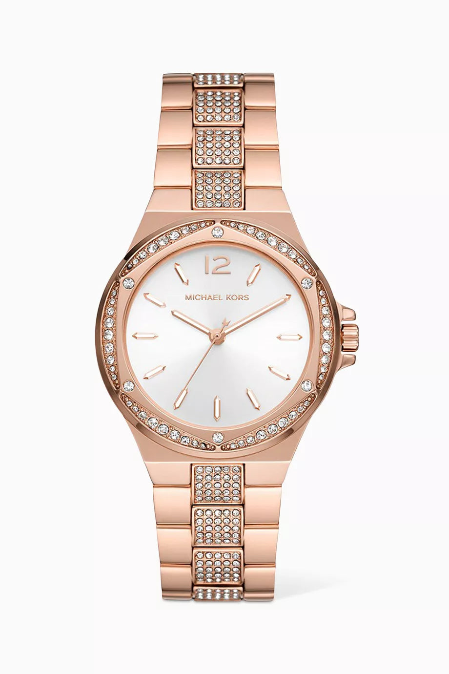 Lennox Crystal Stainless Steel Watch, 37mm