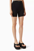Logo Trim Biker Shorts
