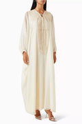 Bead-embellished Kaftan in Organza