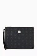 Medium Aren Wristlet Monogram Zip Pouch in Coated Canvas