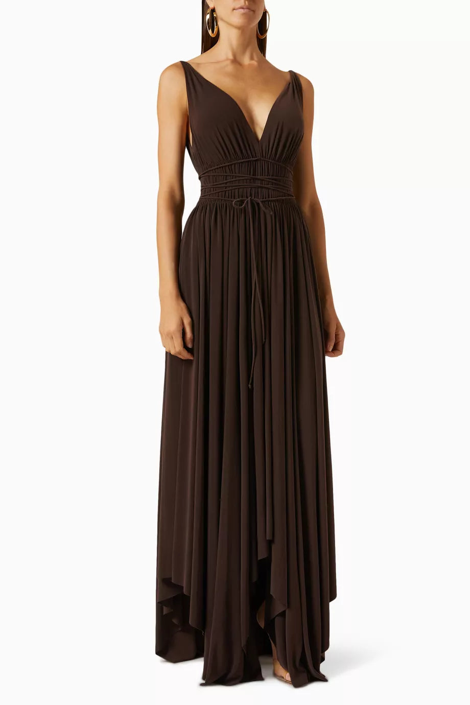 Goddess Draped Maxi Dress