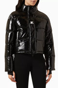High Neck PufferJacket in Vinyl