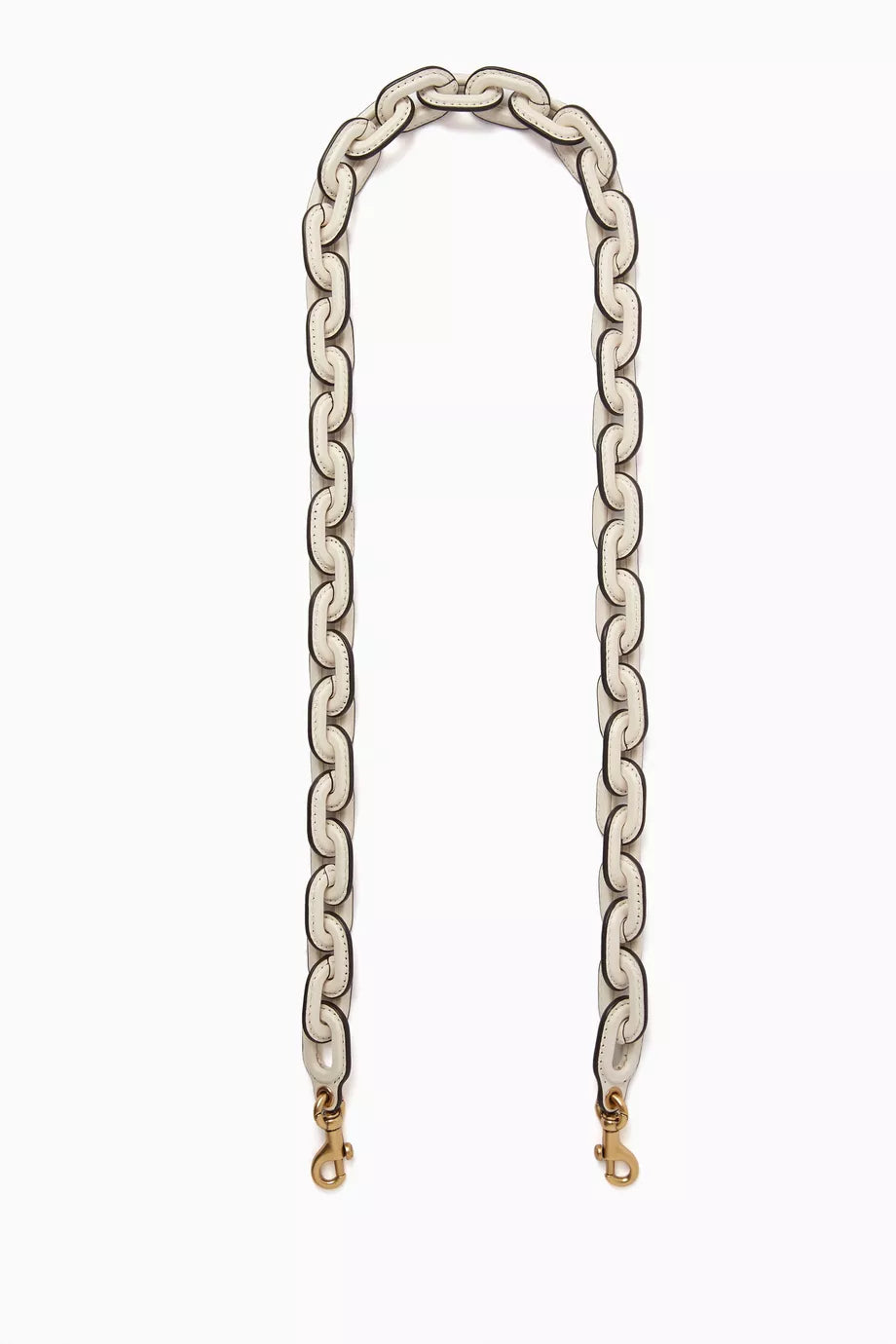 Covered Chain Strap in Leather