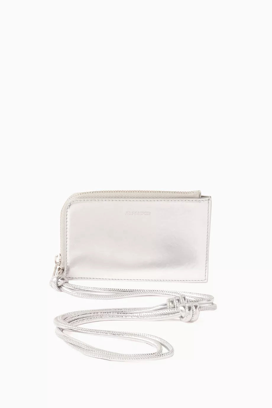 Envelope Necklace Card Holder in Laminated Leather