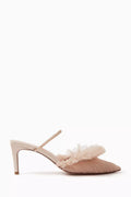 Kaya Crystal 60 Mules in Satin & Tulle