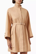 Belted Dress in Cotton-poplin