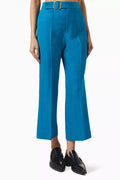 Flared Pants in Fluid Silk