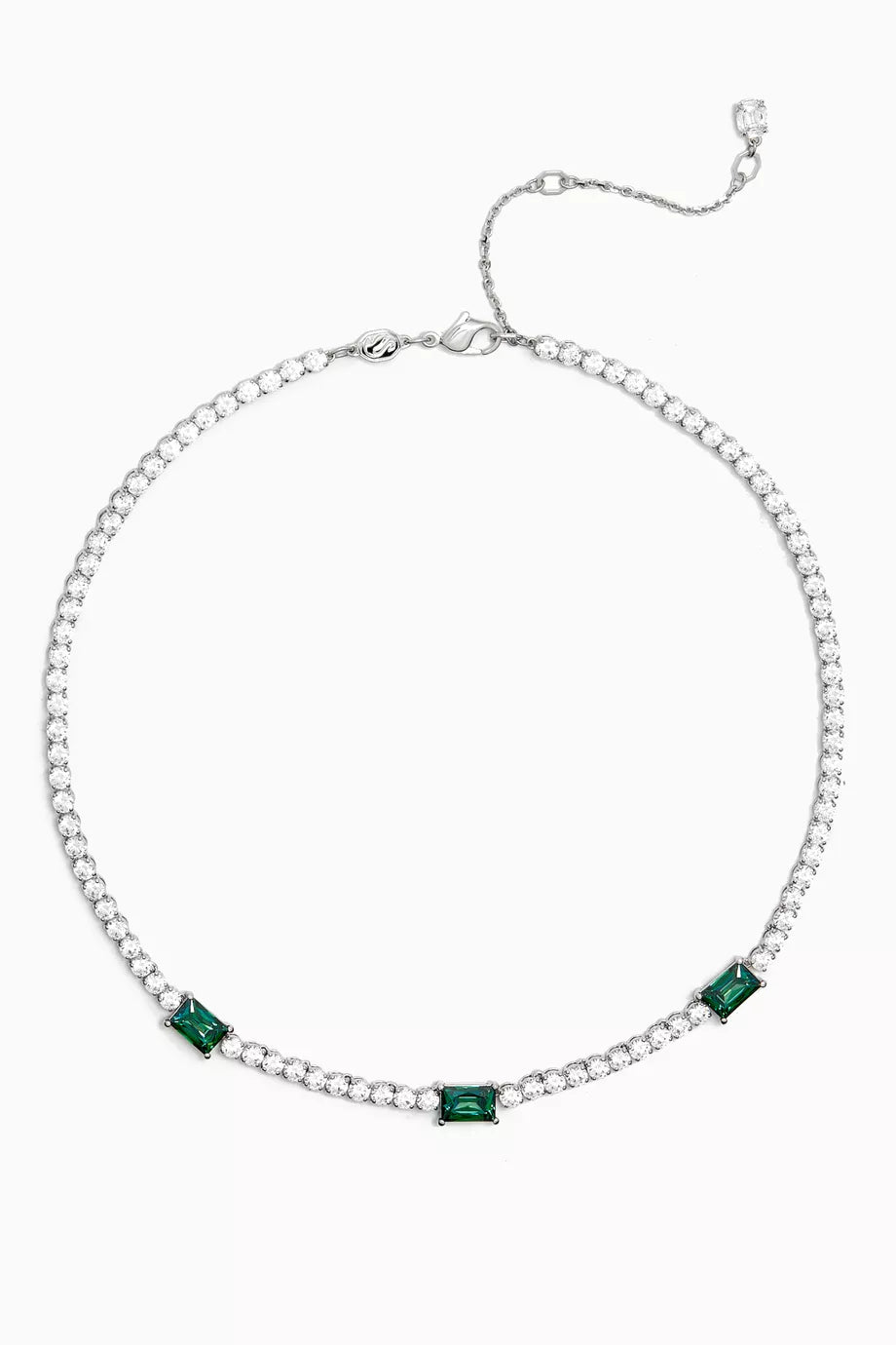 Matrix Tennis Necklace in Rhodium-plated Metal