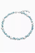 Gema Mixed-cut Crystal Necklace in Rhodium-plated Metal