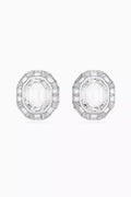 Mesmera Crystal Clip-on Earrings in Rhodium-plated Metal