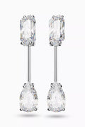 Mesmera Bar Earrings in Rhodium-plated Metal