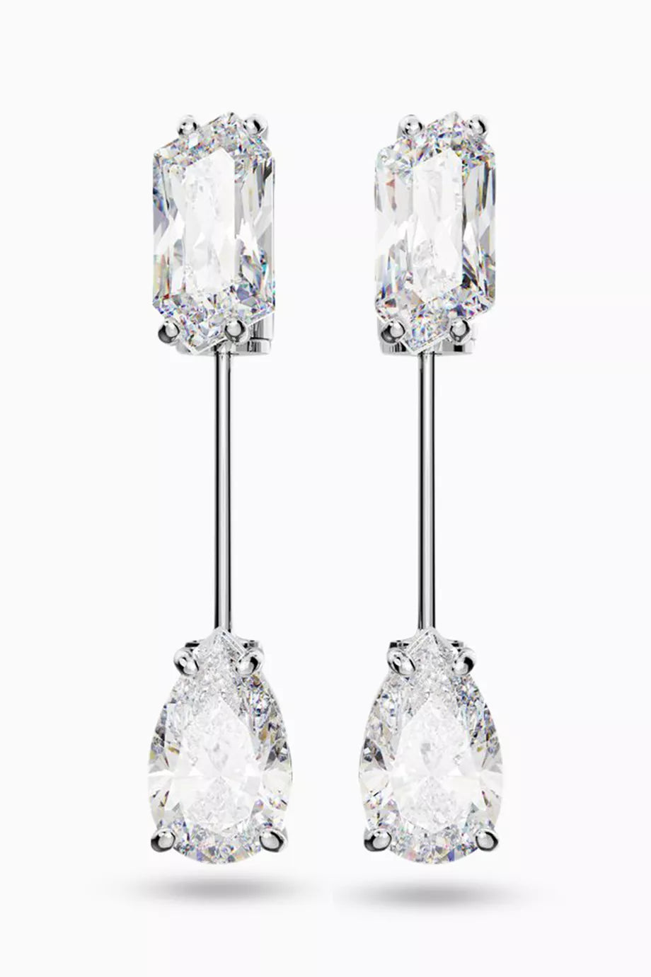 Mesmera Bar Earrings in Rhodium-plated Metal
