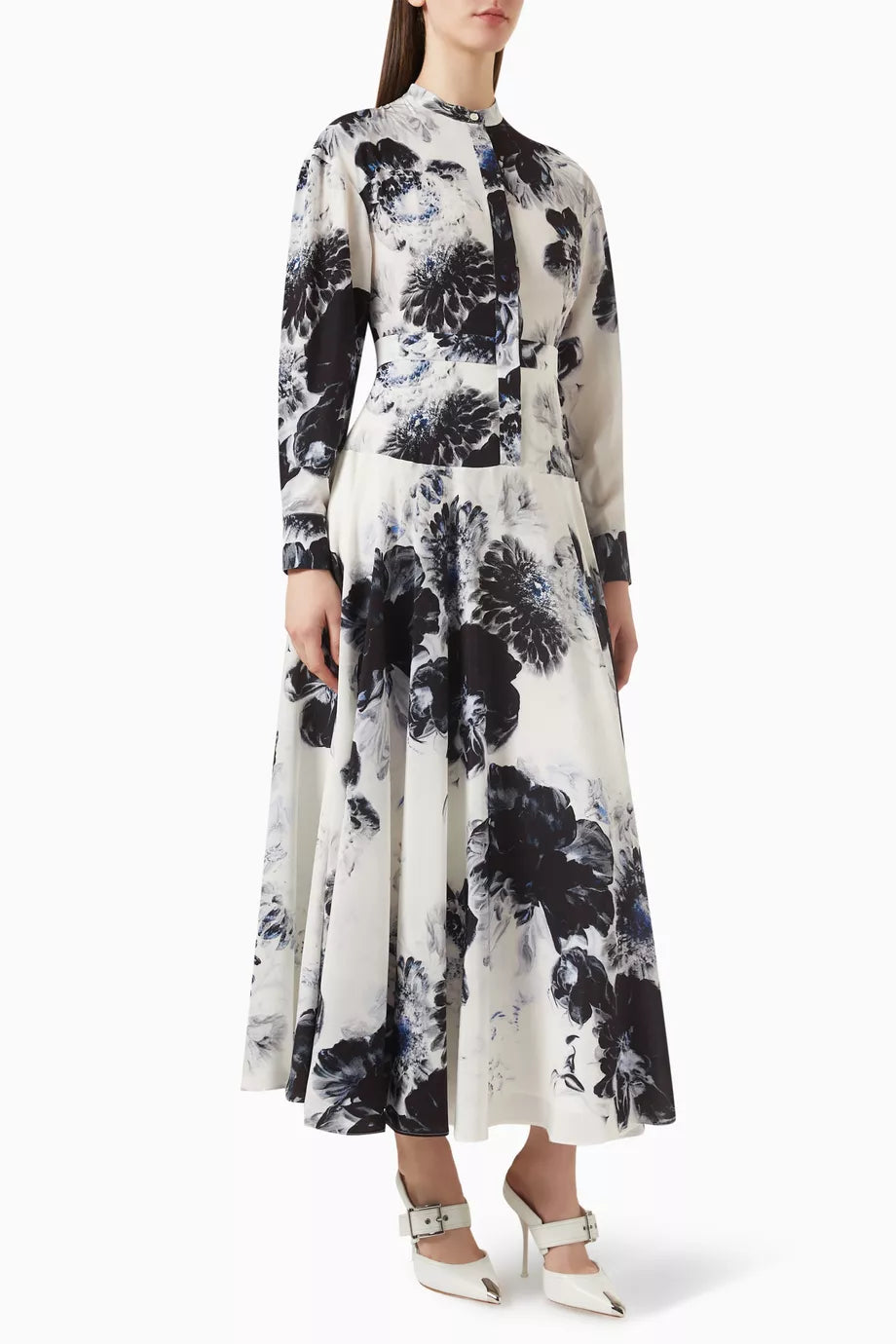 Chiaroscuro Shirt Dress in Silk