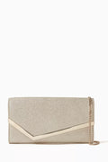 Emmie Clutch Bag in Glittered Fabric