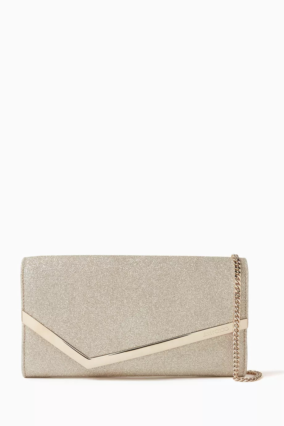 Emmie Clutch Bag in Glittered Fabric