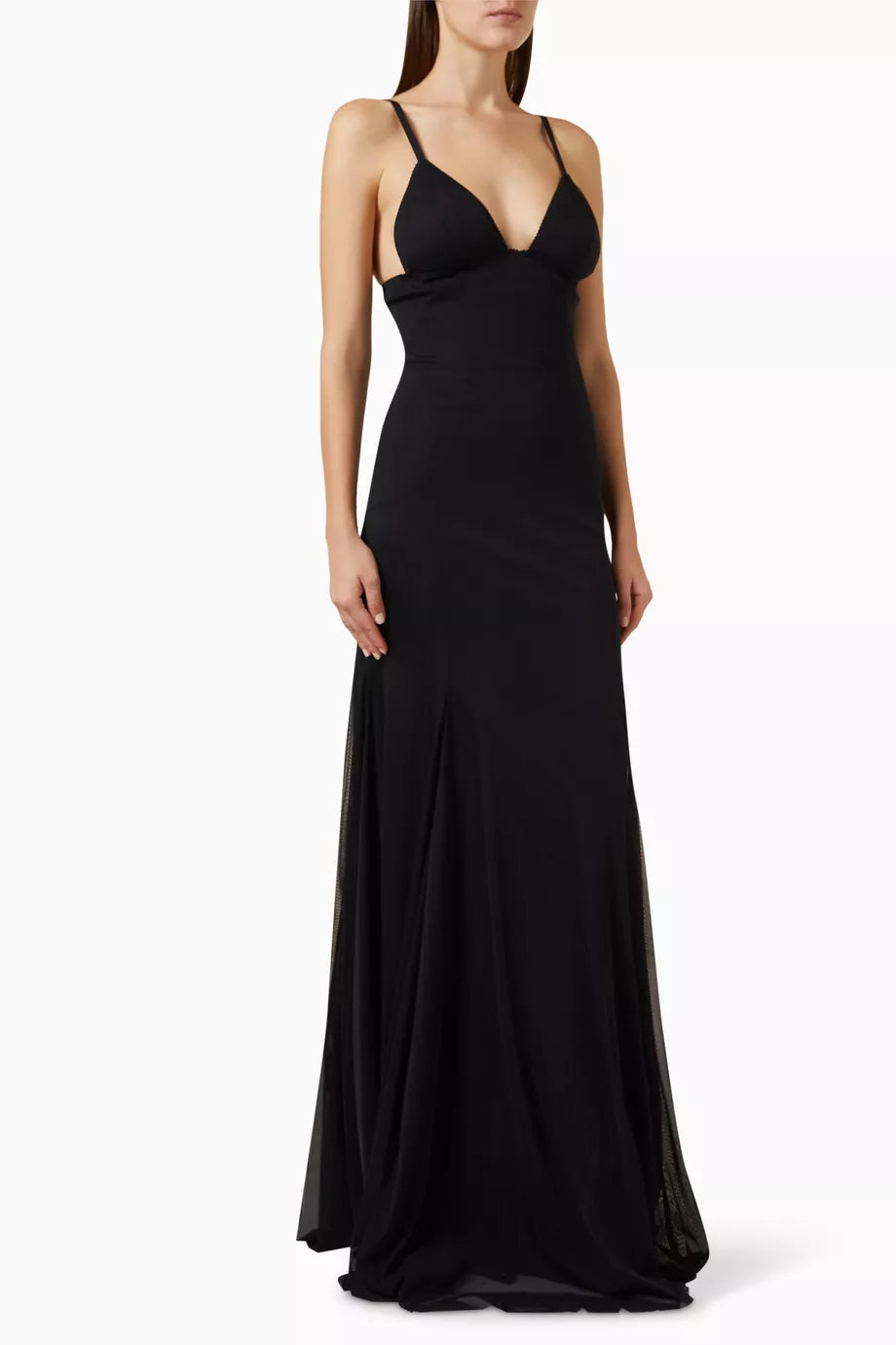 Maxi Slip Dress in Tulle