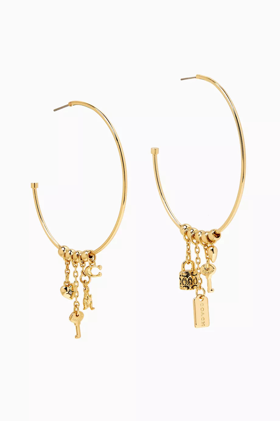 Iconic Charm Hoop Earrings in Metal