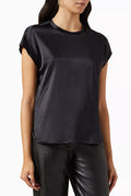 Farida Top in Stretch Silk-satin