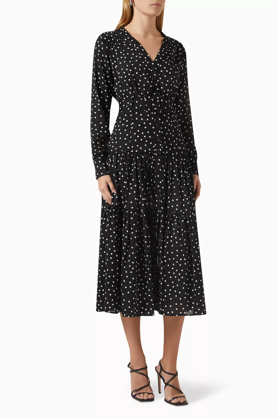 Isometria Polka-dot Midi Dress in Jacquard
