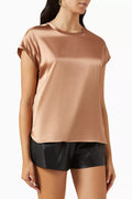 Farida Top in Stretch Silk-satin
