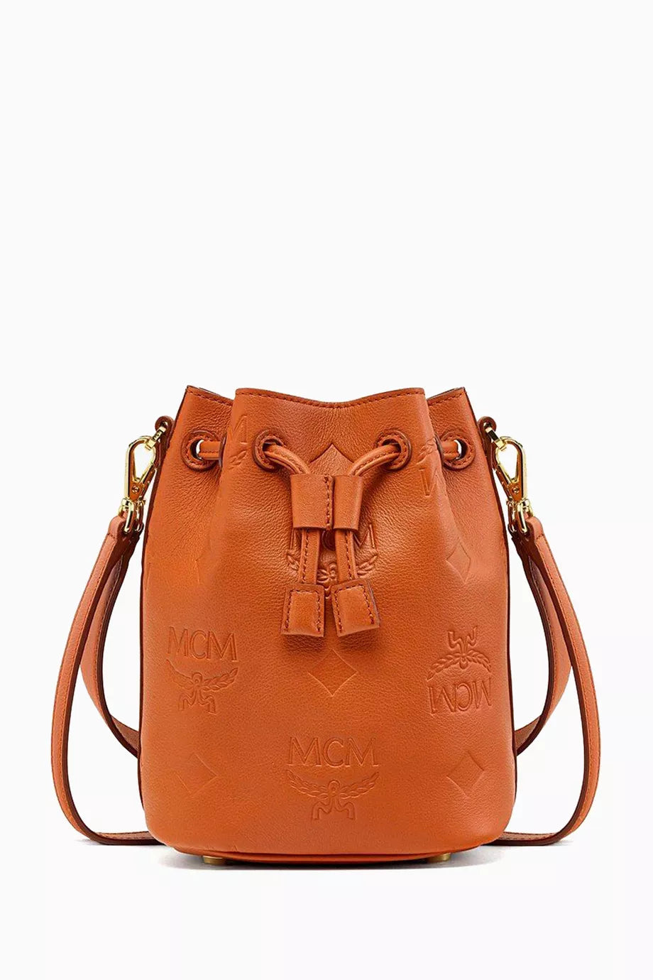Mini Dessau Drawstring Bucket Bag in Monogram Leather