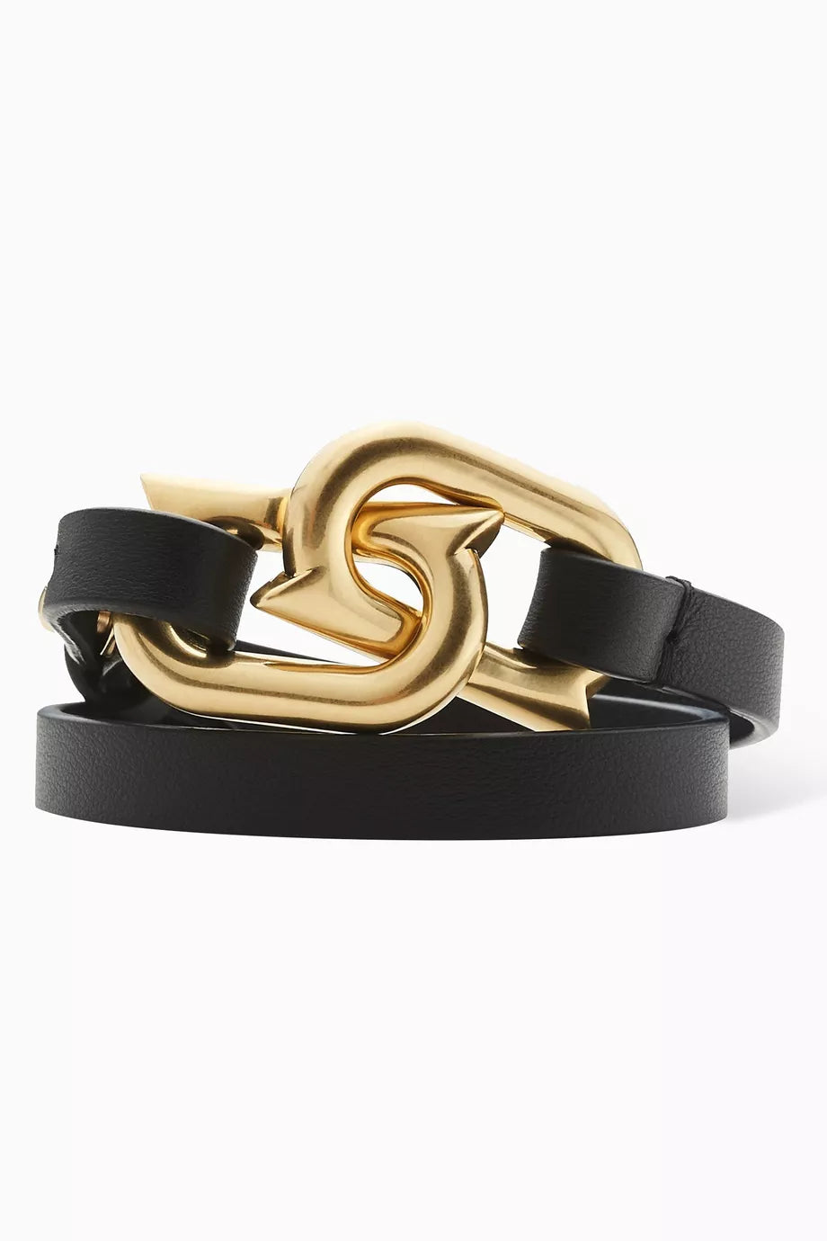 Double Gancini Bracelet in Leather