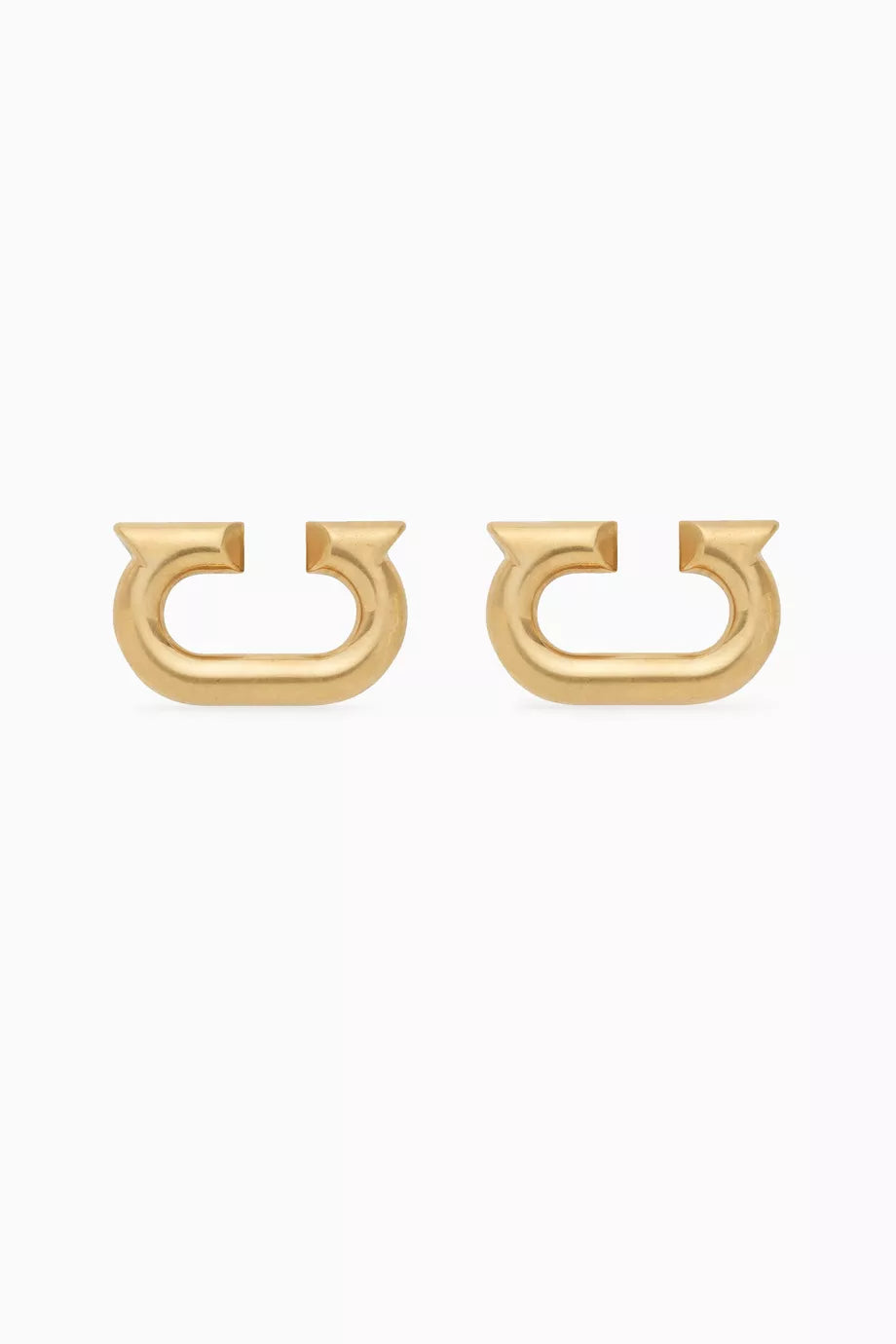 Gancini Earrings in Matte Aluminium