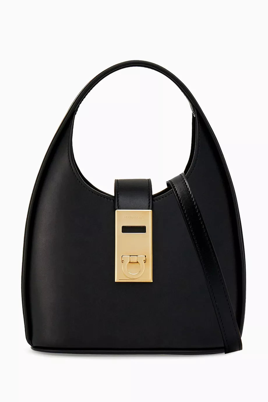 Mini Gancini Hobo Bag in Leather