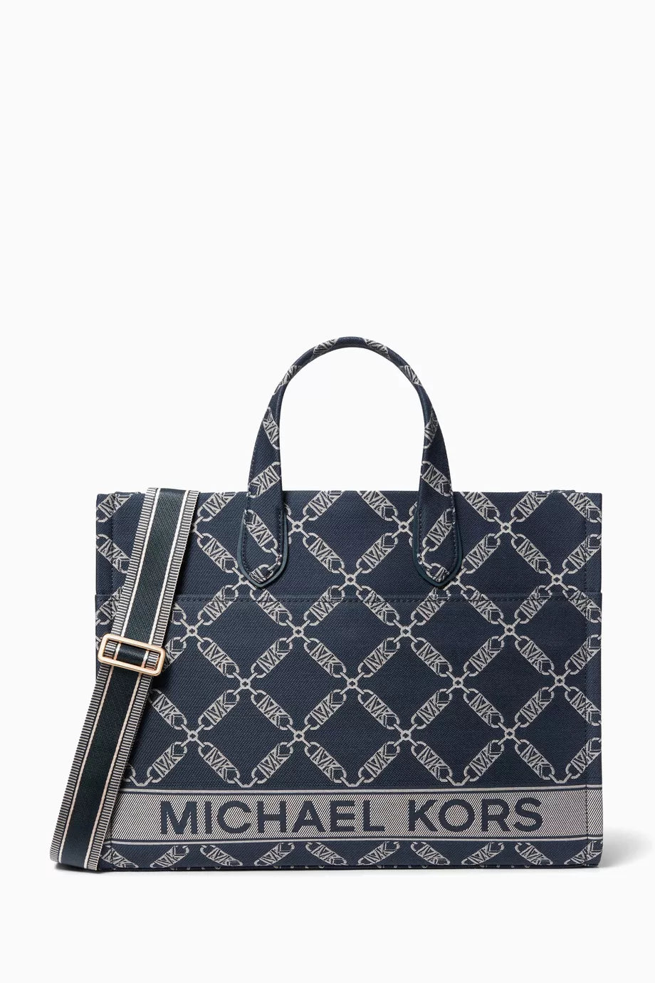 Large Gigi Empire Logo Tote Bag in Jacquard