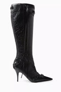 Cagole 90 Boots in Patent Crinkled Calfskin