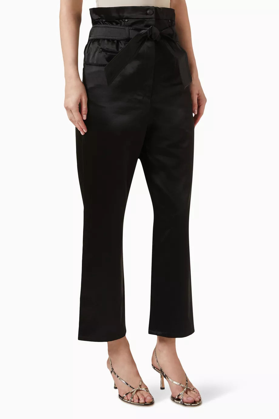 Legno High-waist Pants in Satin
