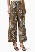 Timeb Printed Pants in Silk