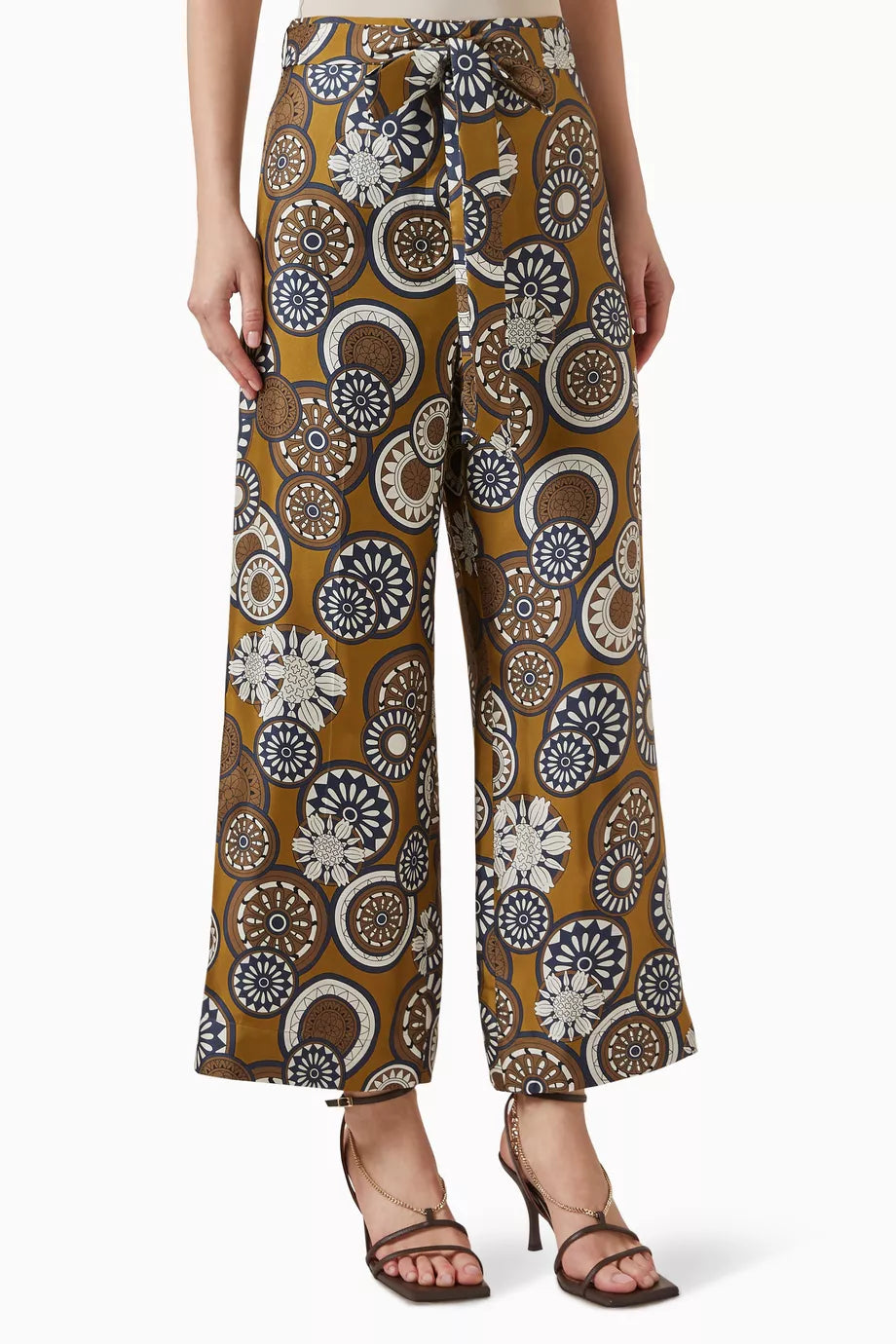Timeb Printed Pants in Silk
