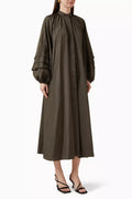 Radames Shirt Dress in Silk-taffeta