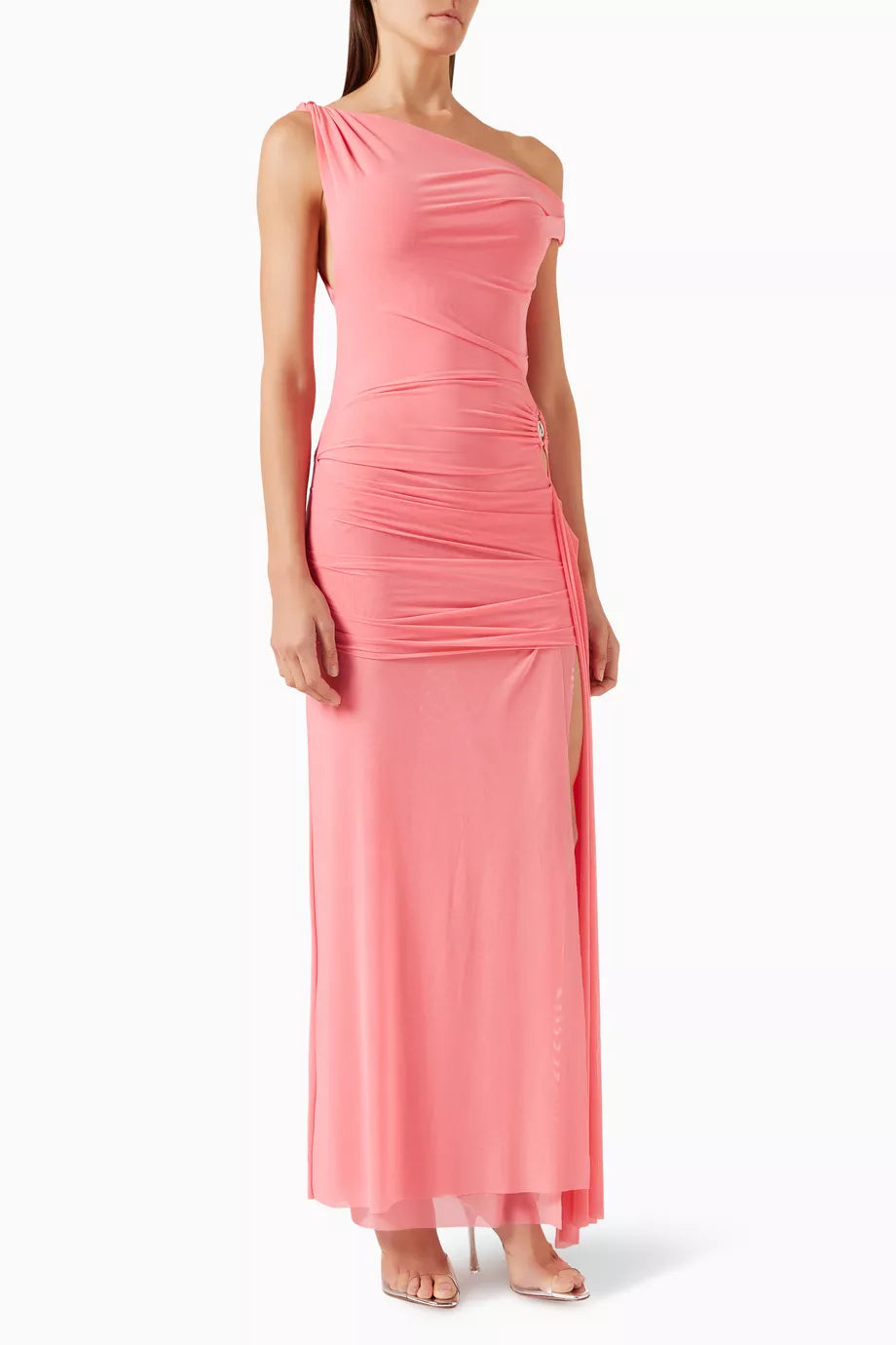 Kailani Asymmetric Dress in Mesh