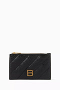 Crush Long Coin & Card Holder in Quilted Leather