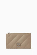 Crush Long Coin & Card Holder in Quilted Leather