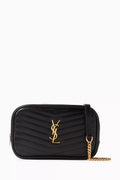 Mini Lou Bag in Quilted Grain De Poudre Embossed Leather