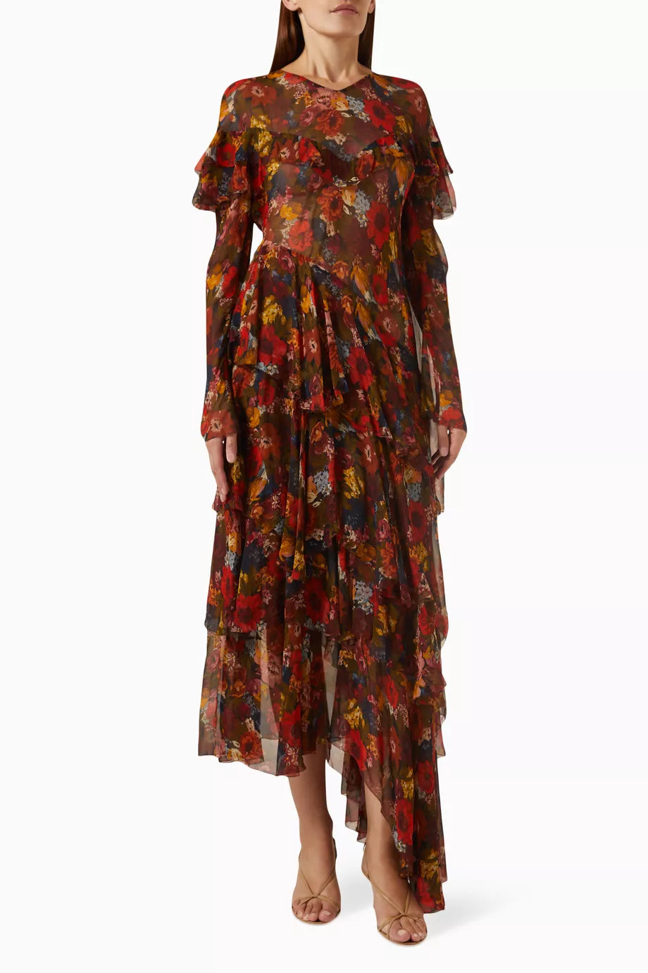 Alouette Frill Dress in Silk