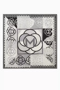 Levron Patterned Neck Scarf in Silk