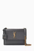 Medium Sunset Shoulder Bag in Leather