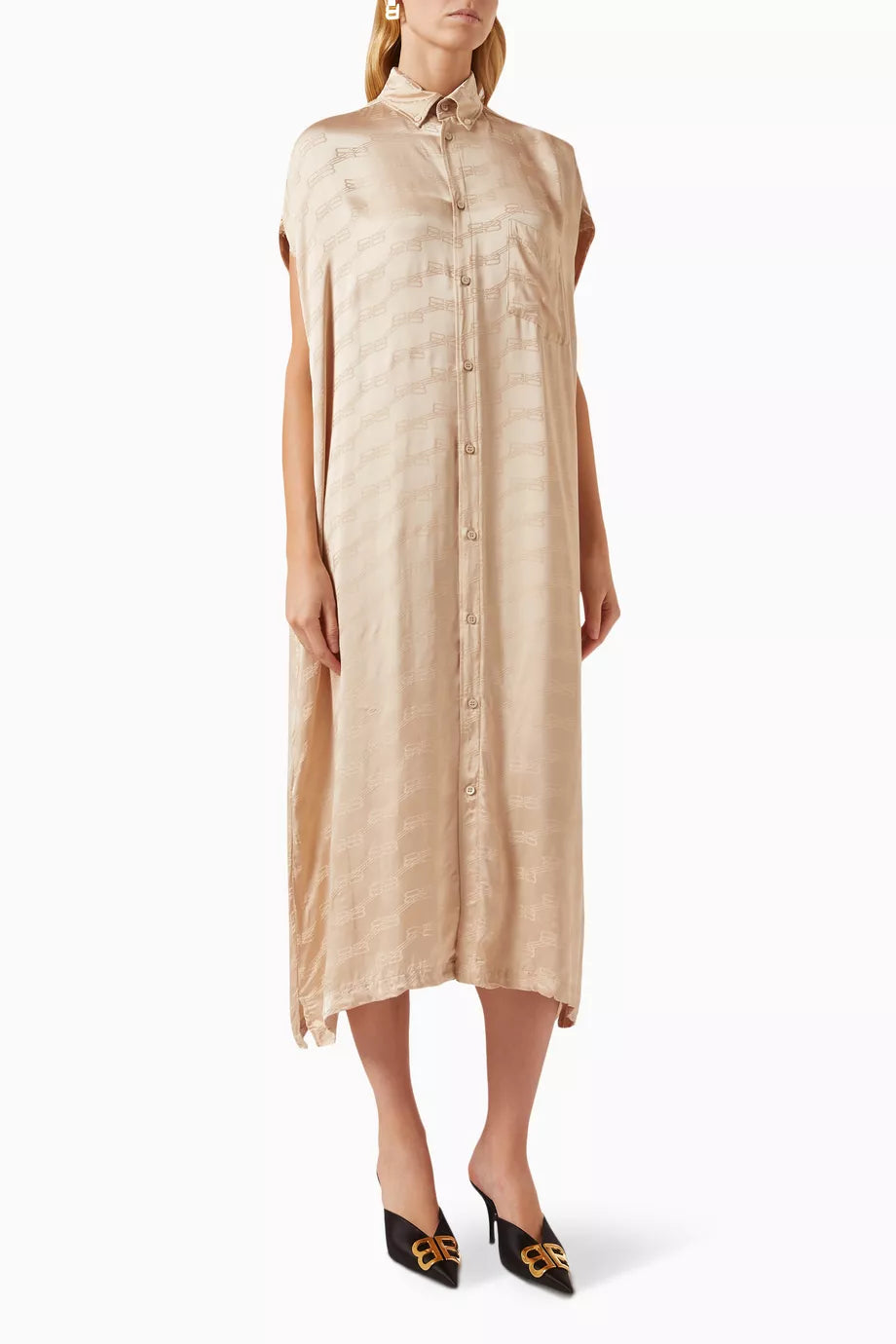 BB Monogram Shirt Dress in Jacquard