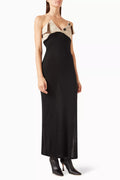 Deconstructed Collar Maxi Dress in Merino